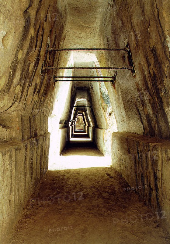The rock-hewn tunnel leading to the cave of the Cumaean Sibyl, near Pozzuoli
