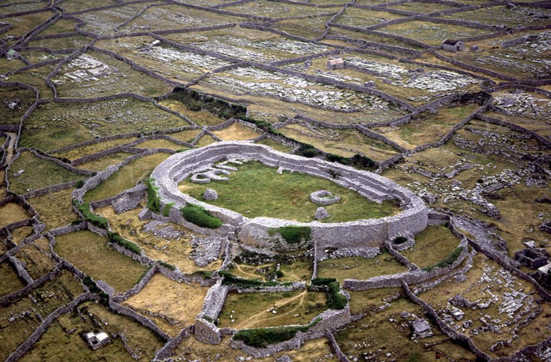 Aerial view of the fort of Dun Conor