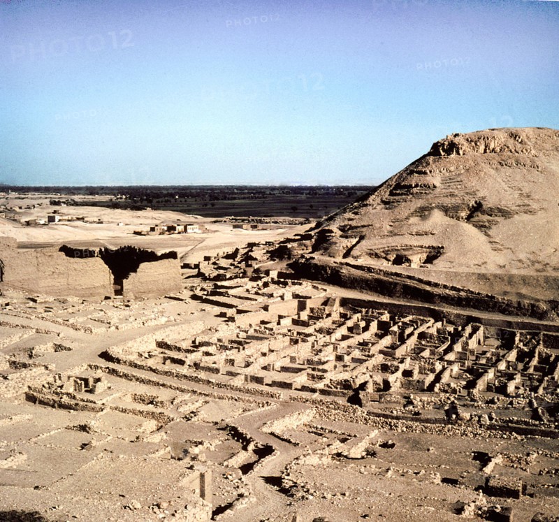 The village of Deir el-Medina is situated in the West Bank of the Nile opposite Luxor and was inhabited by the workmen who built the royal tombs between the reign of Thutmosis I and the late Ramessid period (c