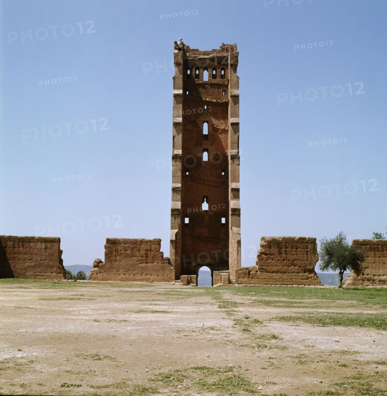 The minaret of the ruined mosque of al-Mansura
