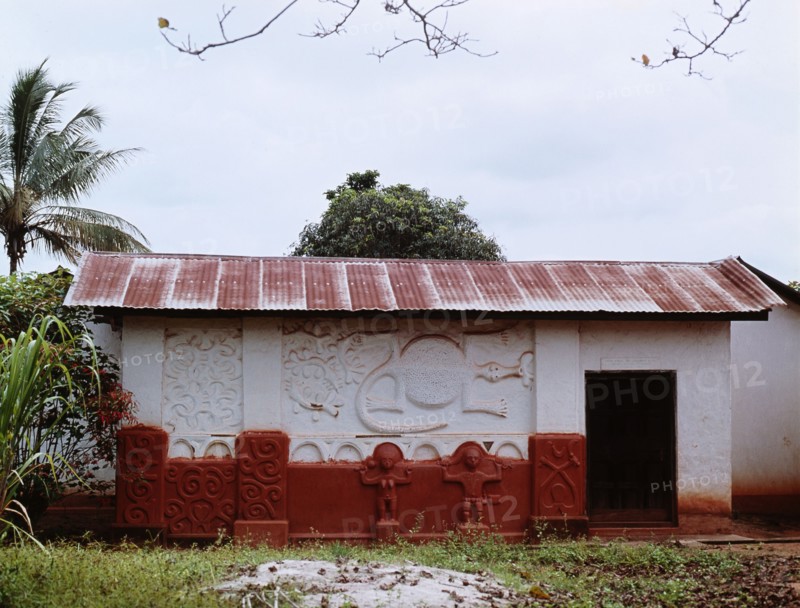 A shrine of an Ashanti spirit medium