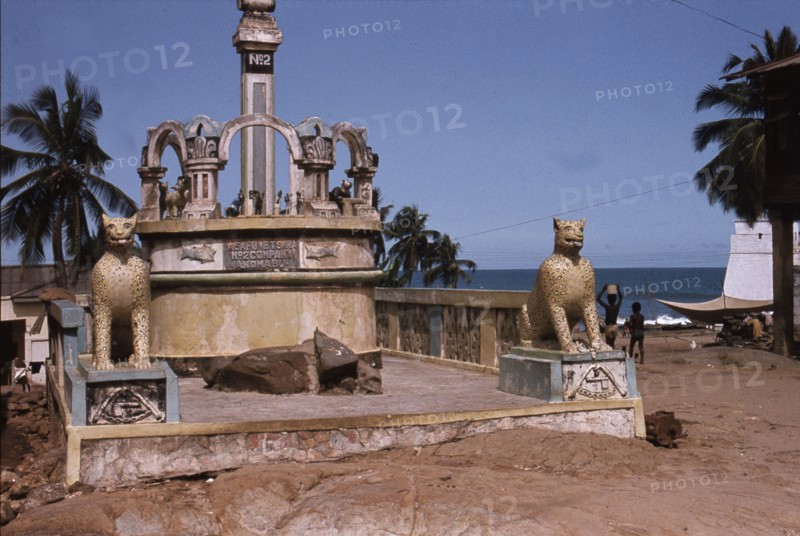 Concrete shrine of a Fanti Asafo company