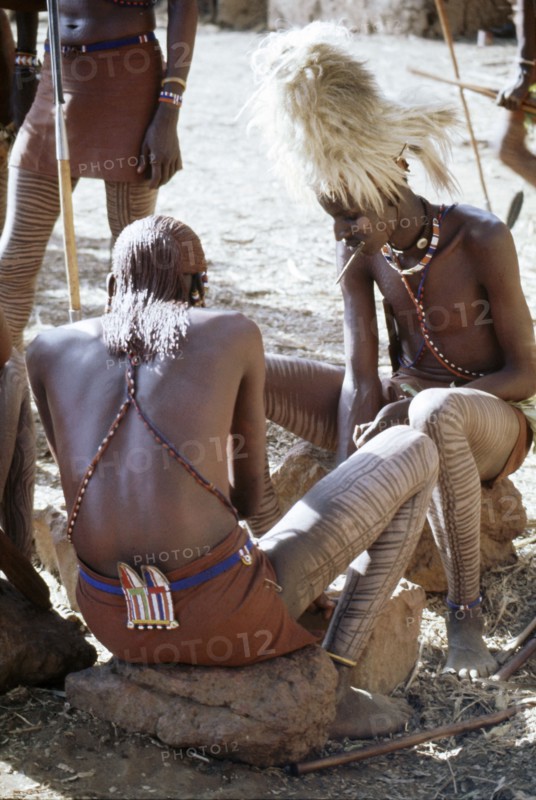 Masai warriors with body paint