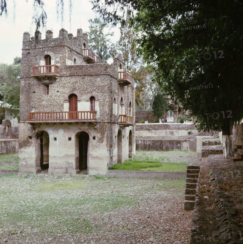 Ruins of one of the castles which stand within the walled "imperial enclosure" at Gondar, the former capital built by Seged 1, his son Fasilidas and later emperors