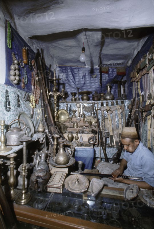 View of traders in an ancient market near San'a