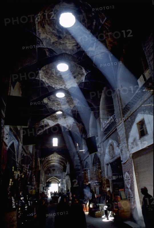 View of the interior of the bazaar at Isfahan
