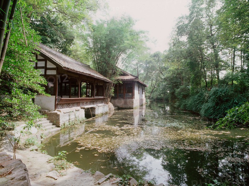 The cottage of the great Tang dynasty poet, Du Fu