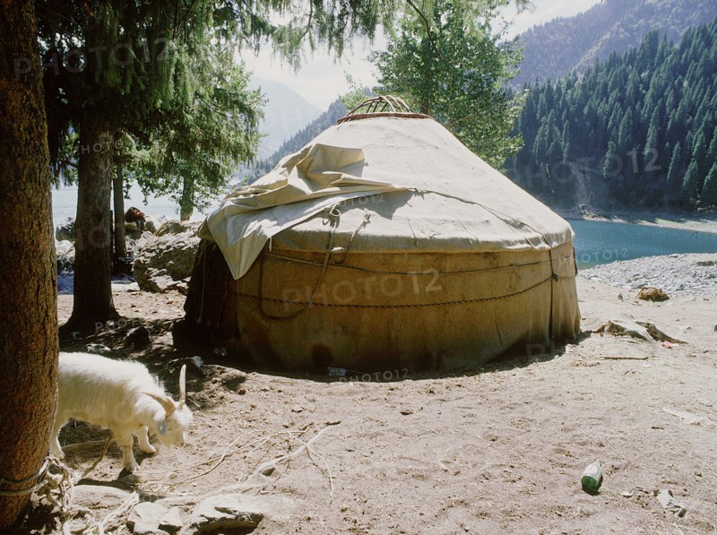 Kazak yurt in the Tian Shan Mountains