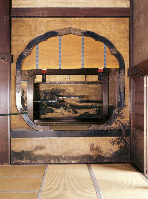 Interior of Hideyoshi's audience chamber, formerly his Fushimi Castle and now part of a Kyoto temple