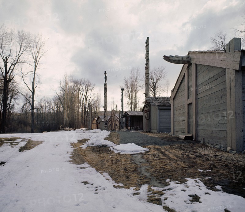 A reconstructed Indian village