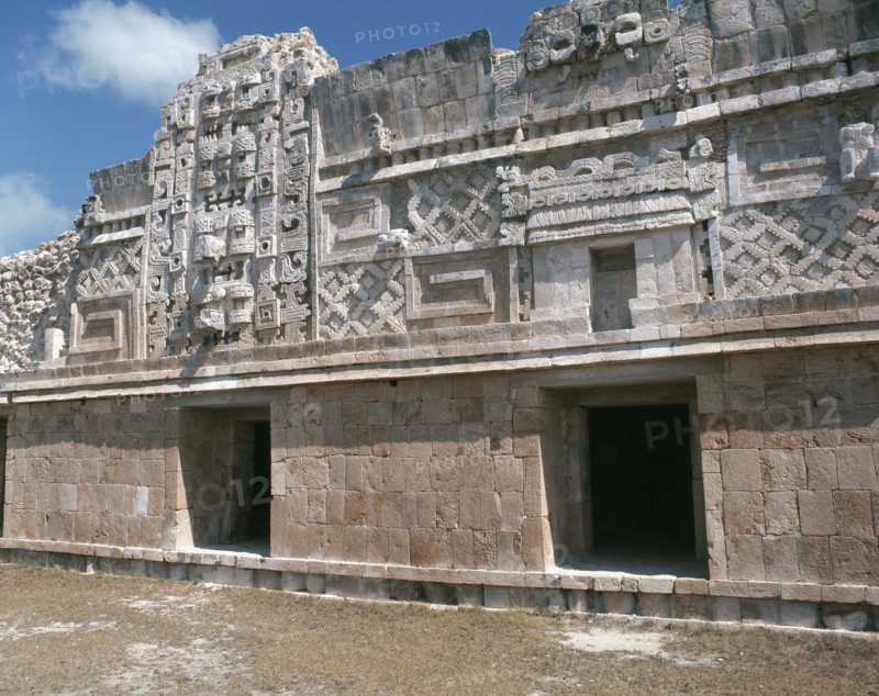 One of the buildings of the Nunnery quadrangle at Uxmal
