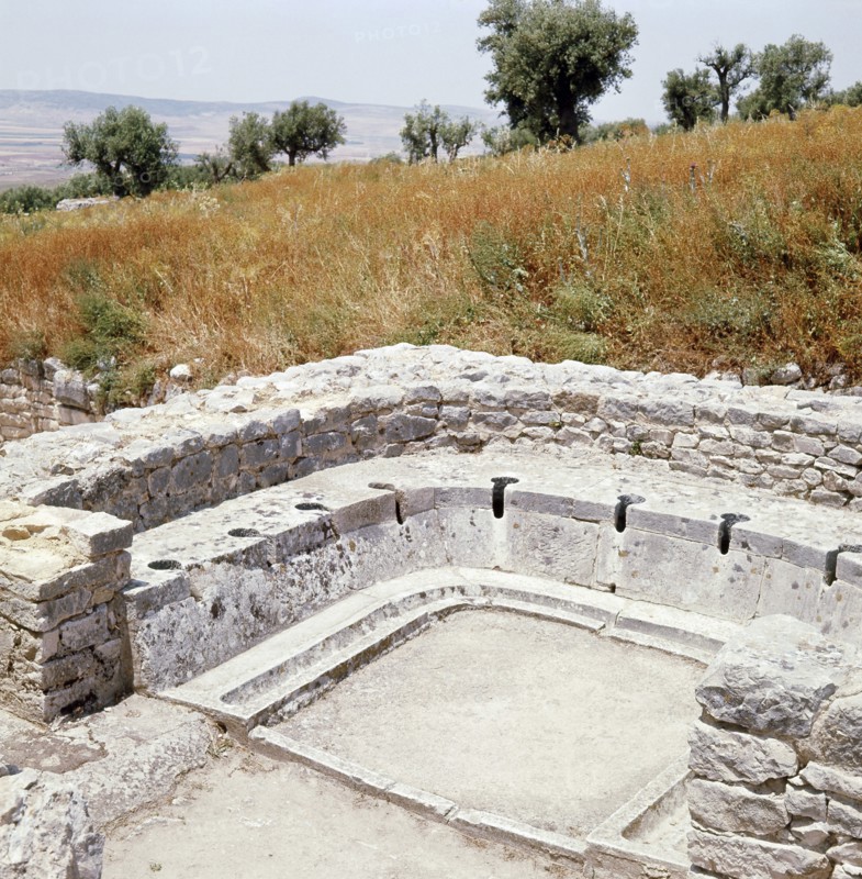 The ruins of Dougga, a small Roman town in North Africa which flourished in the 2nd-3rd centuries AD
