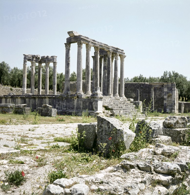 The ruins of Dougga, a small Roman town in North Africa which flourished in the 2nd-3rd centuries AD