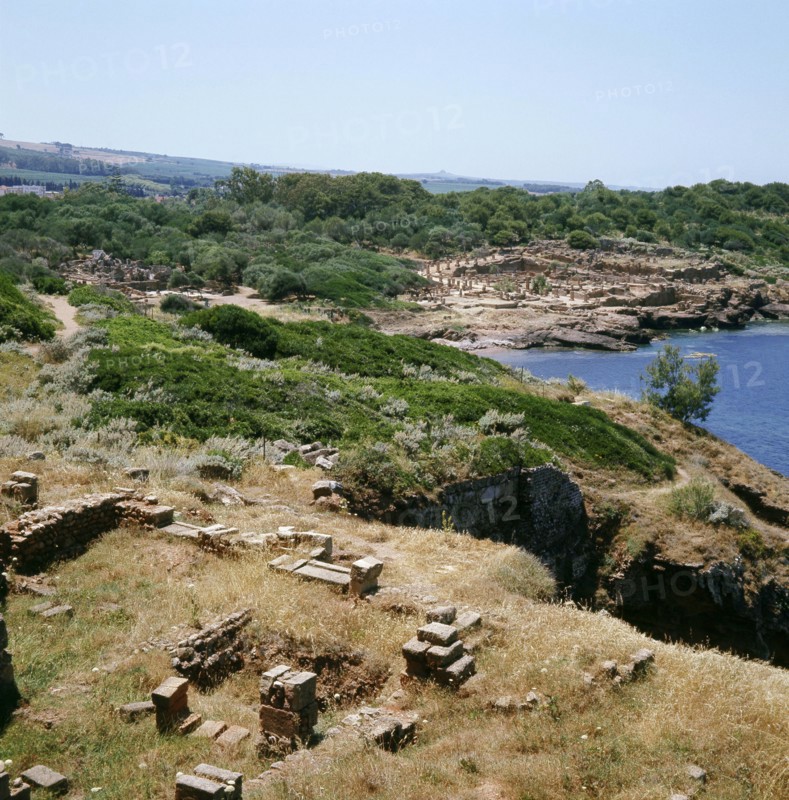 The ruins of Tipasa, a small Roman town in North Africa which flourished during the 3rd century AD