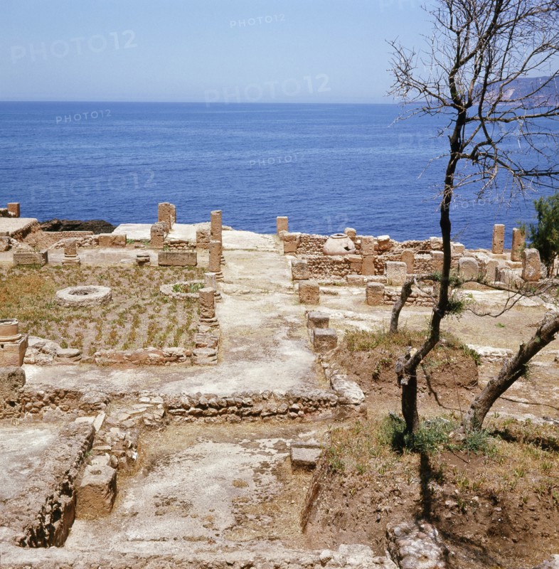 The ruins of Tipasa, a small Roman town in North Africa which flourished during the 3rd century AD