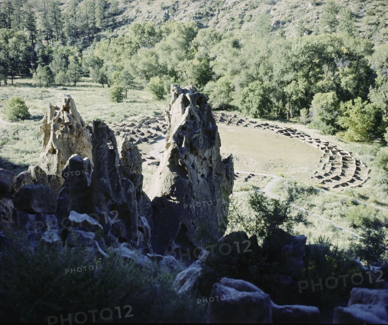 Religious and ceremonial centre at Frijoles canyon