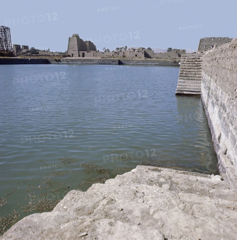 View of the Sacred Lake at Karnak