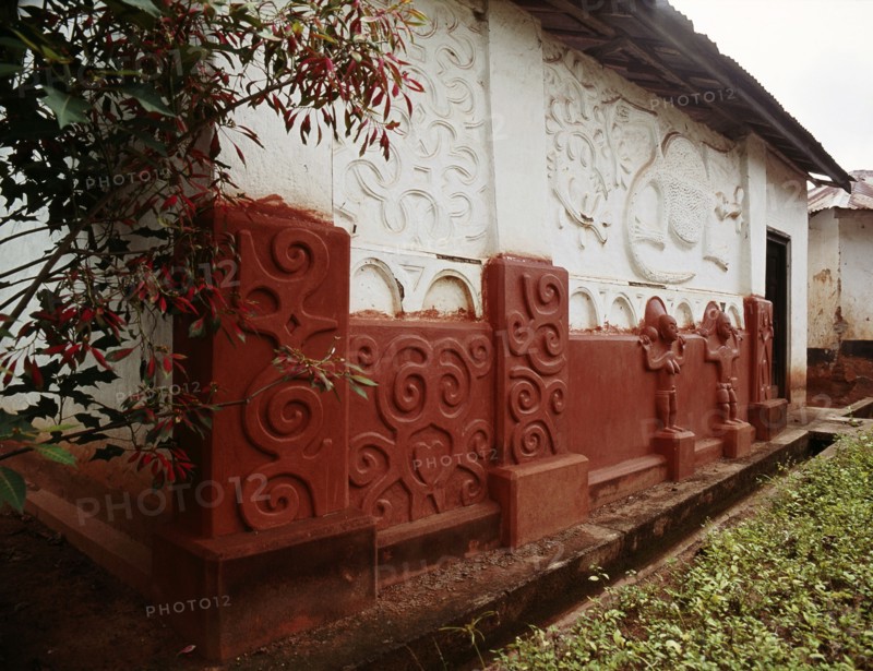 A shrine of an Ashanti spirit medium
