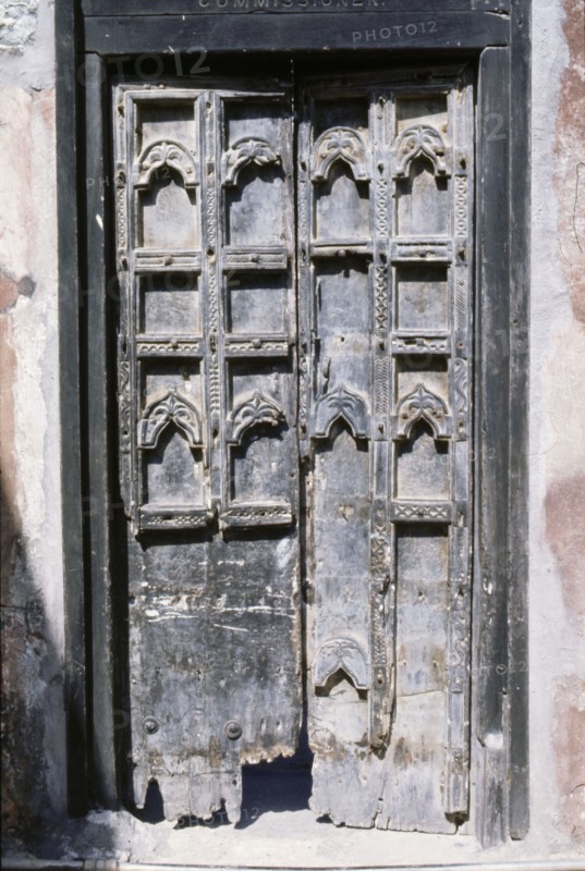 The carved door of the Fort Jesus