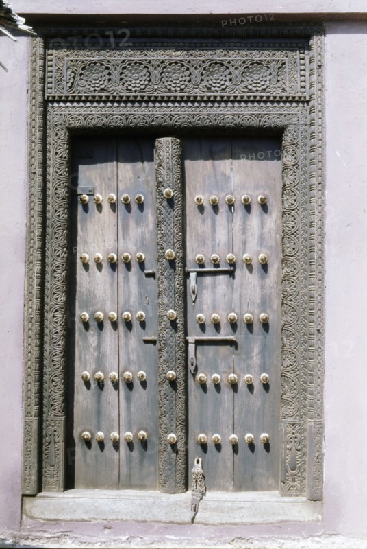 The carved door of the Fort Jesus