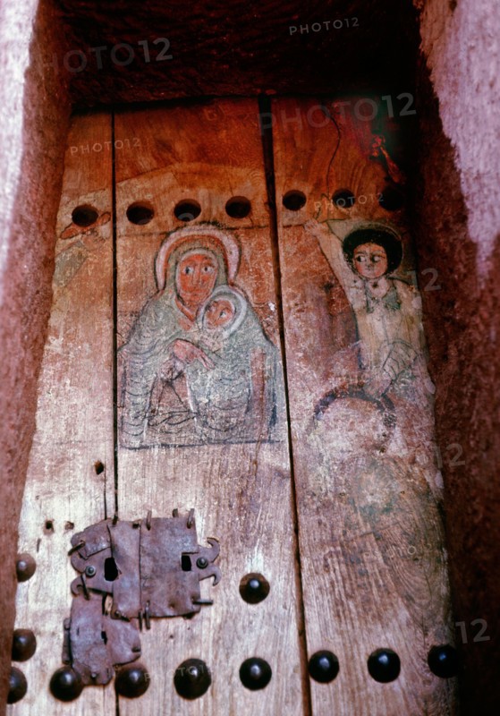 One of the churches hewn from the living rock at Lalibela
