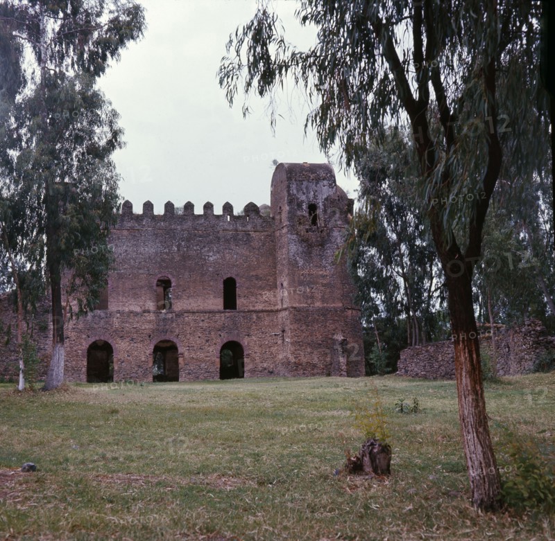 Ruins of one of the castles which stand within the walled "imperial enclosure" at Gondar, the former capital built by Seged 1, his son Fasilidas and later emperors