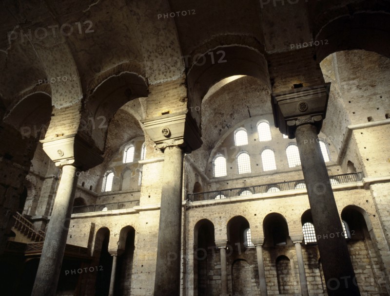 An interior view of the church of St Eirene, Istanbul