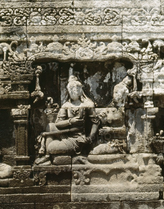 The reliefs on the terraces of Borobudur depict scenes from the life of the Buddha