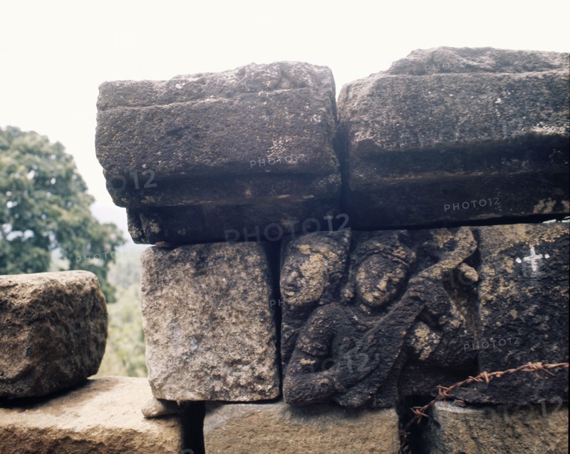 The reliefs on the terraces of Borobudur depict scenes from the life of the Buddha