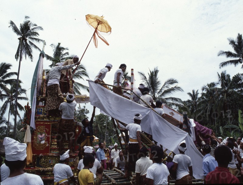 Cremations are elaborate ceremonies held days or months after death when the necessary expense can be met and an auspicious date chosen