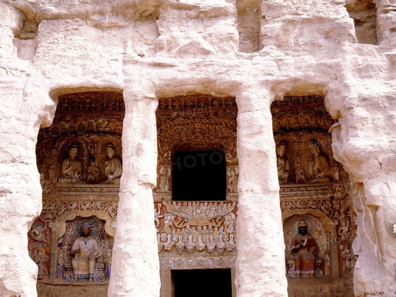 The oldest known example of the Buddhist art rock carving
