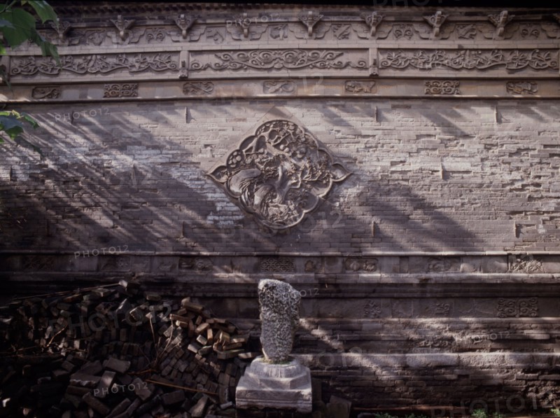 Engraved brickwork from the fourth courtyard at the Great Mosque in Xian