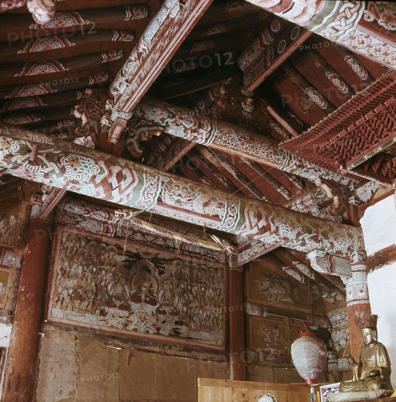 Interior of a Taoist temple in the Diamond Mountains
