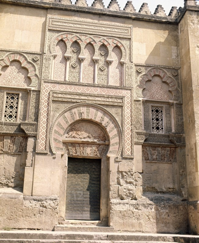 The door and blind arches in the west facade of the Great Mosque at Cordoba