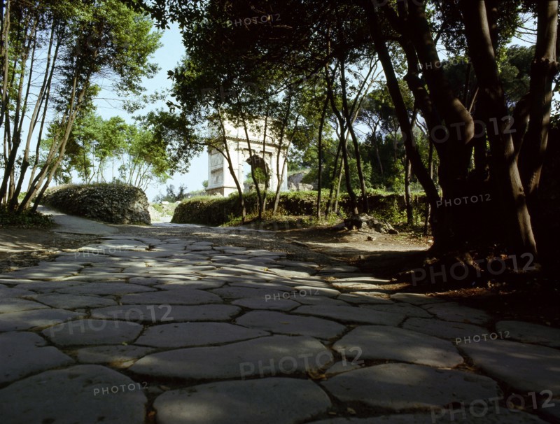 The Sacred Way, looking towards the Arch of Titus in the Roman Forum