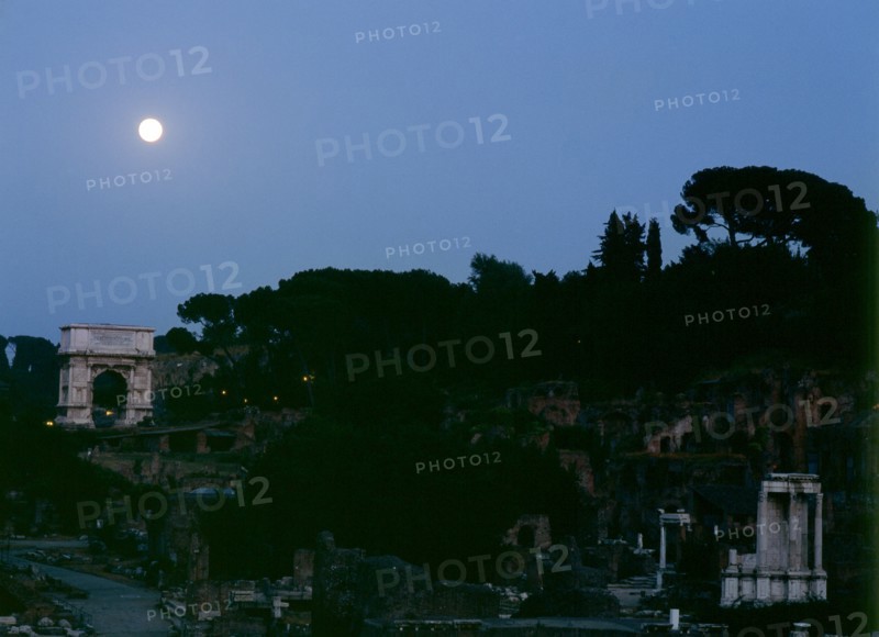 The Roman Forum by night