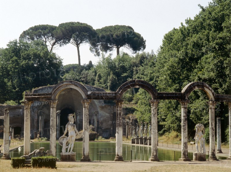 Hadrian's Villa, a complex of buildings, gardens and pools stretching for over a kilometre in length