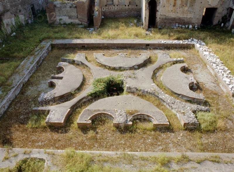 The remains of the fountain in the House of Augustus