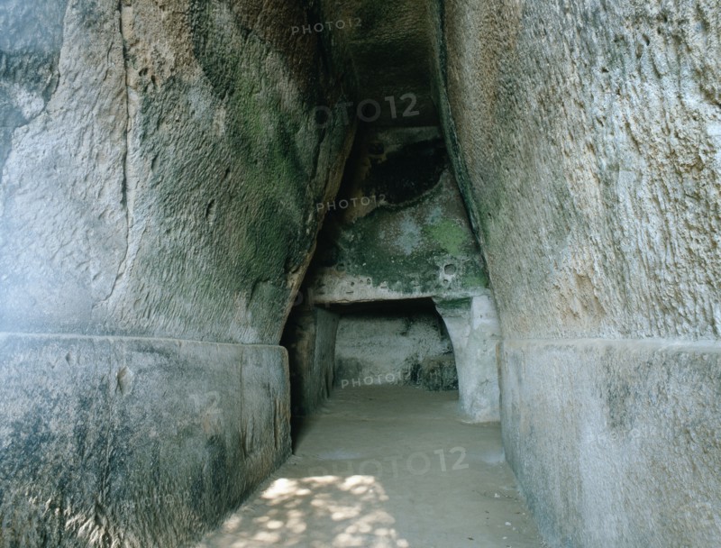 The rock-hewn tunnel leading to the cave of the Cumaean Sibyl, near Pozzuoli