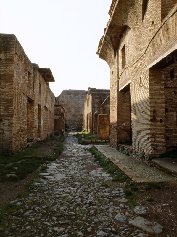 Street in Ostia, the harbour town of Rome