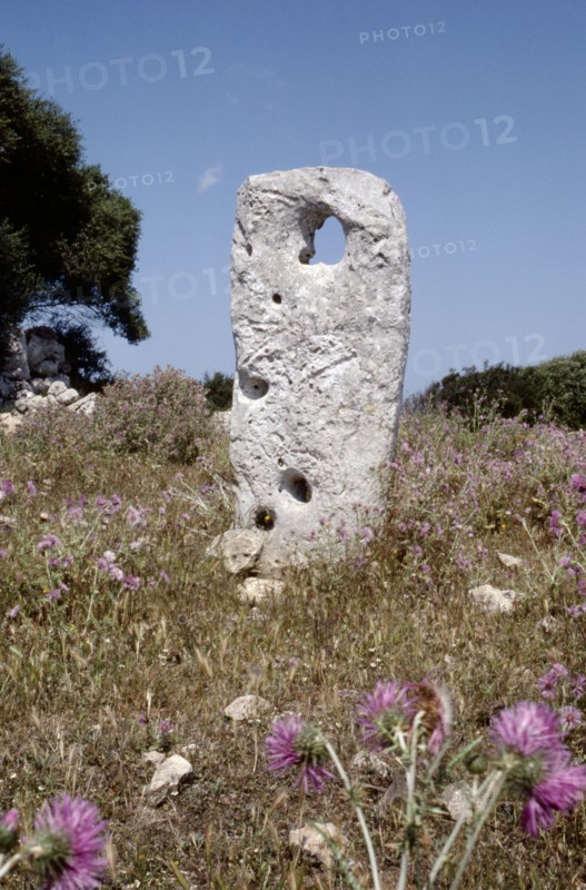 Megalithic standing stone at the village of Talati de Dalt