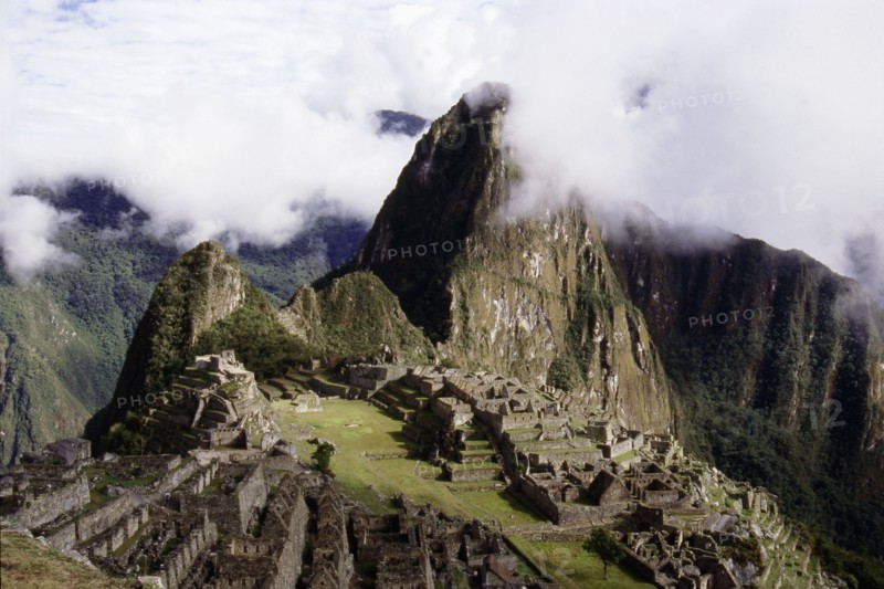Panoramic view of Machu Picchu set in the Andes