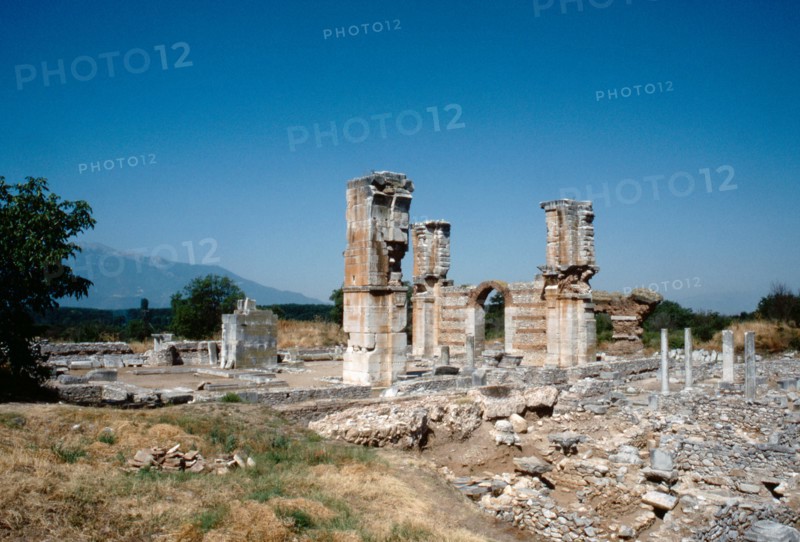 Remains of the Christian basilica (Basilica B) at Philippi