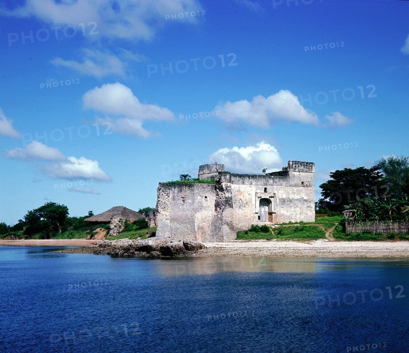 A view to the fort at Kilwa, an East African trading town which dates from the 13th century
