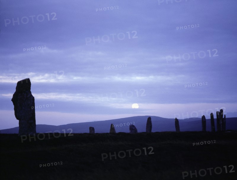 The Ring of Brodgar at moon rise