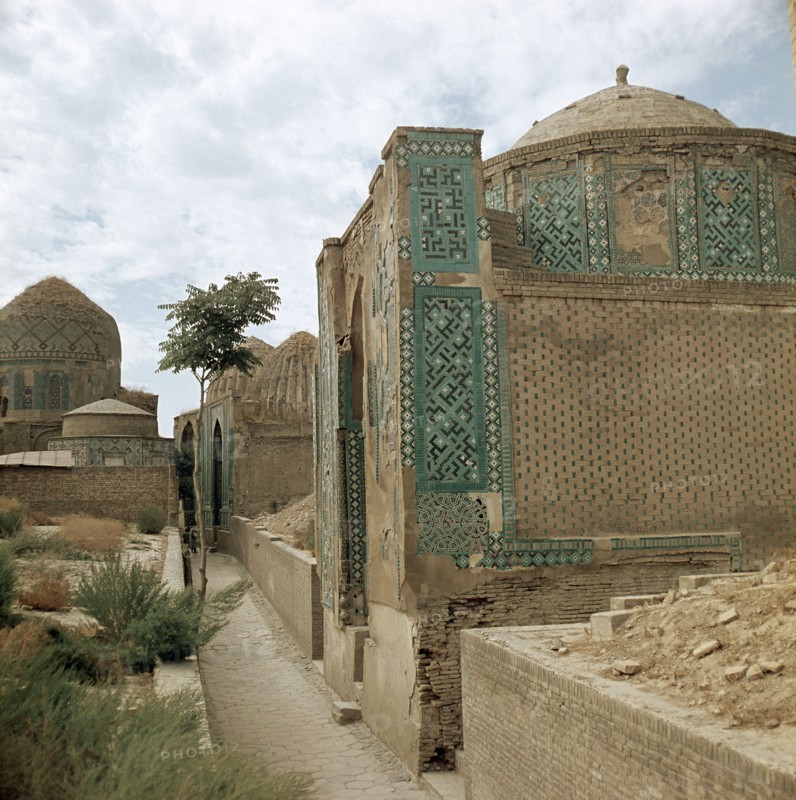 The Shah-i-Zindeh or Living King necropolis, Samarkand, the burial place of most of the Timurid princes