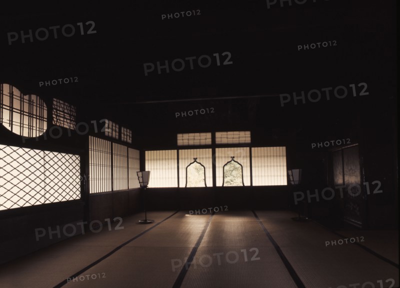 An interior in Shimabara, one of Japan's earliest pleasure quarters which opened in Kyoto in the time of Hideyoshi Toyotomi