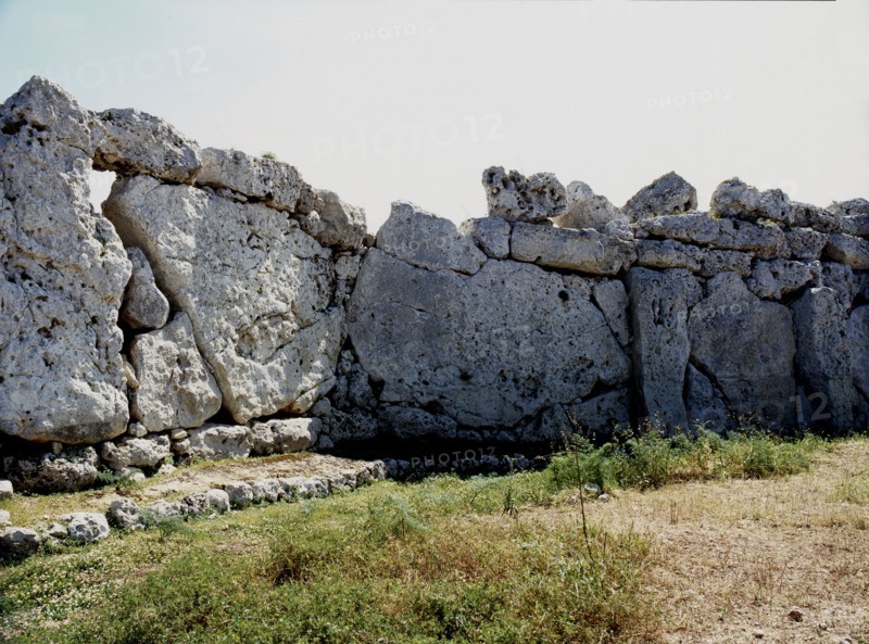 View of the megalithic temple complex of Ggantija, one of the earliest man made structures in the world