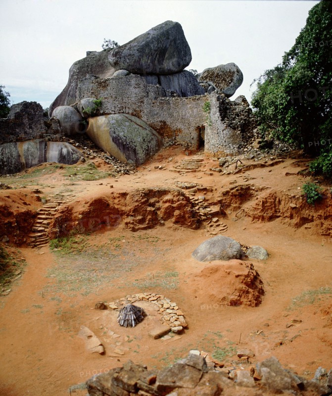 Fortified tower build on a ridge from the site of great Zimbabwe