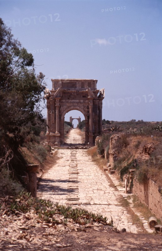 The arches of Severus and Trajan at Leptis Magna